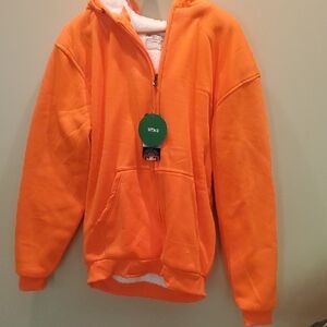 Men's Orange Hoodie Jacket
